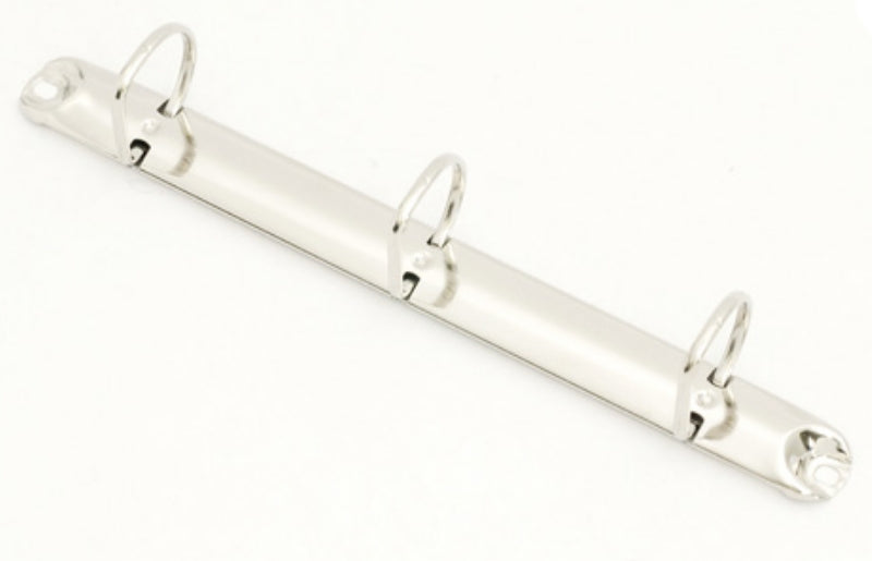 Mecanismos metálicos con 3 argollas en forma 'D' de 1 pulgadas. Largo de 216 mm, acabado níquel, capacidad para 250 hojas. Ideal para agendas, organizadores y encuadernación profesional. Mecanismos metálicos con 3 argollas en forma 'D' de 1 pulgadas. Largo de 216 mm, acabado níquel, capacidad para 250 hojas. Ideal para agendas, organizadores y encuadernación profesional.